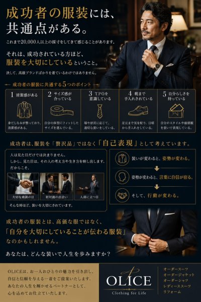 「成功者の服装には、共通点がある。」