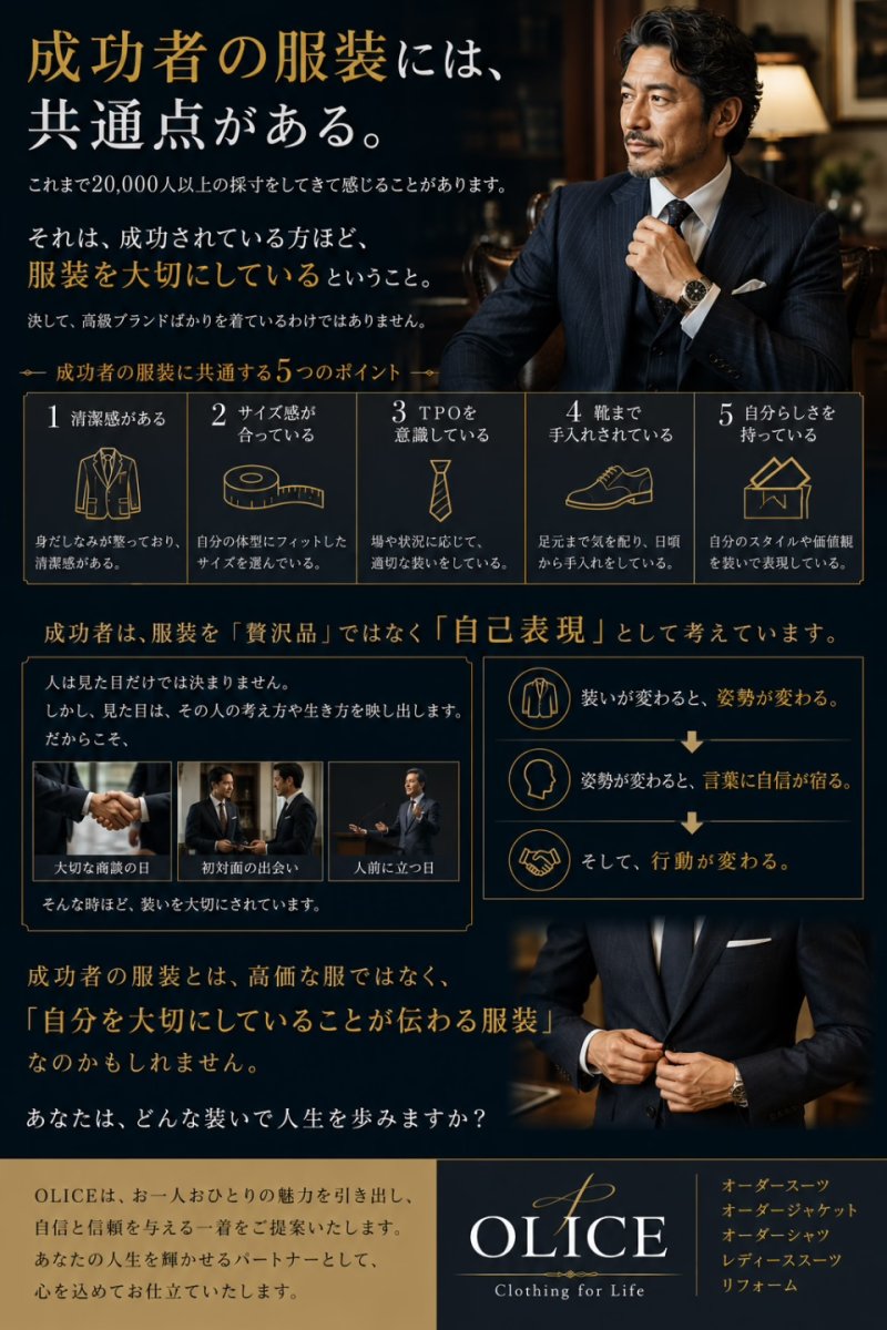 「成功者の服装には、共通点がある。」