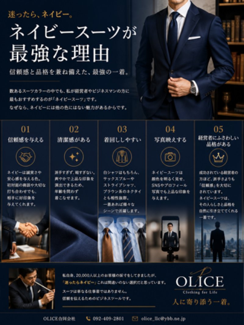 「ネイビースーツが最強な理由」