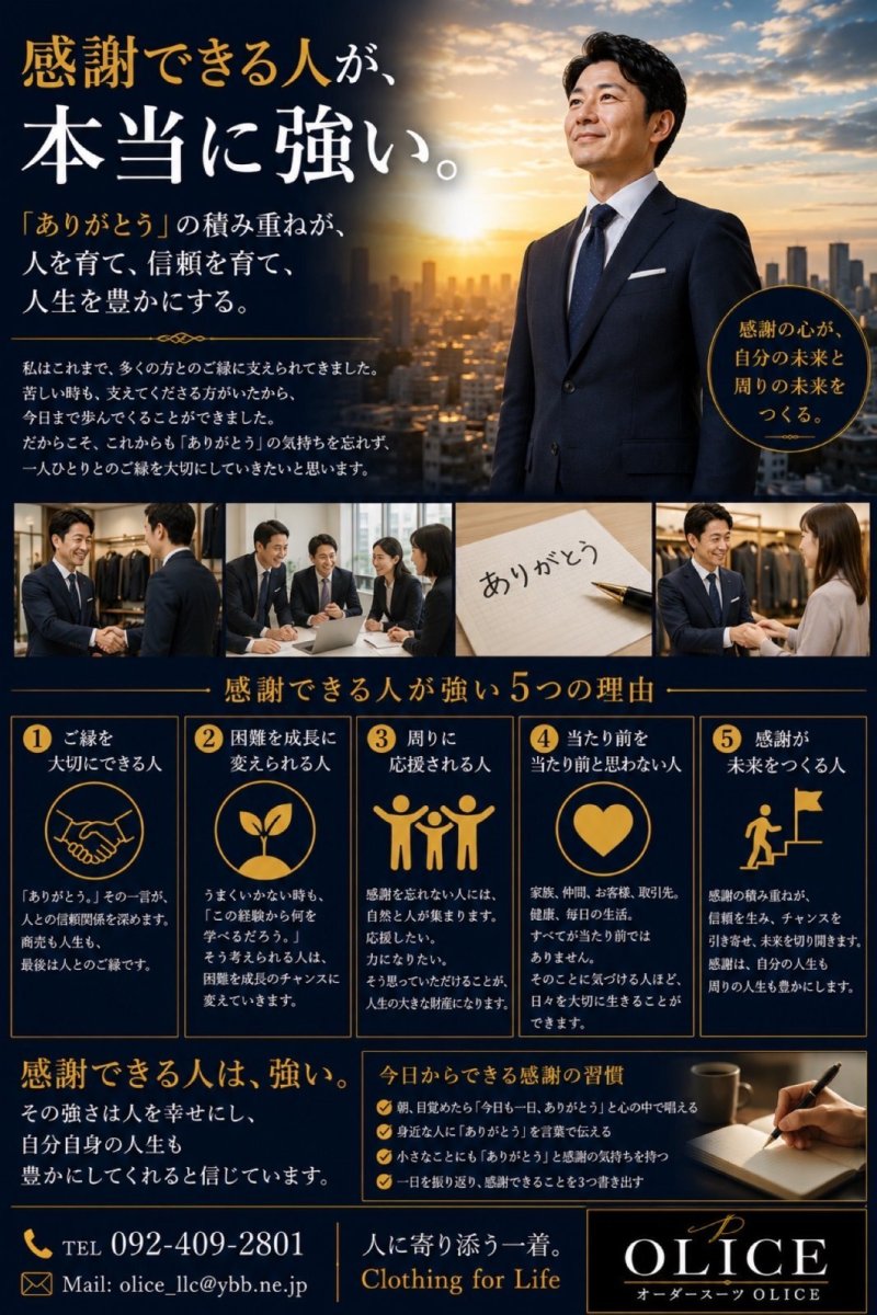 「感謝できる人が強い理由」