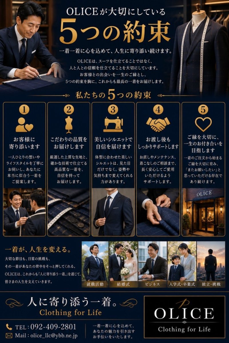 OLICEが大切にしている5つの約束