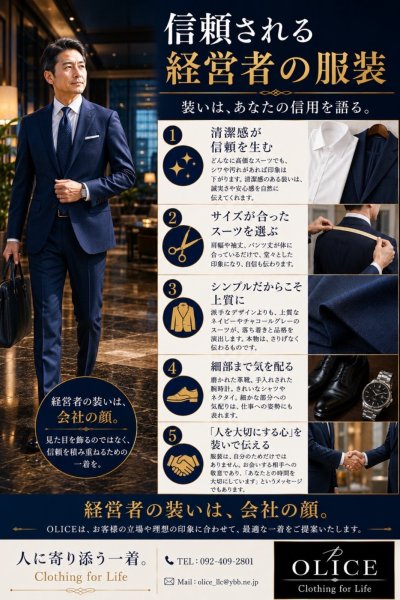 「信頼される経営者の服装」